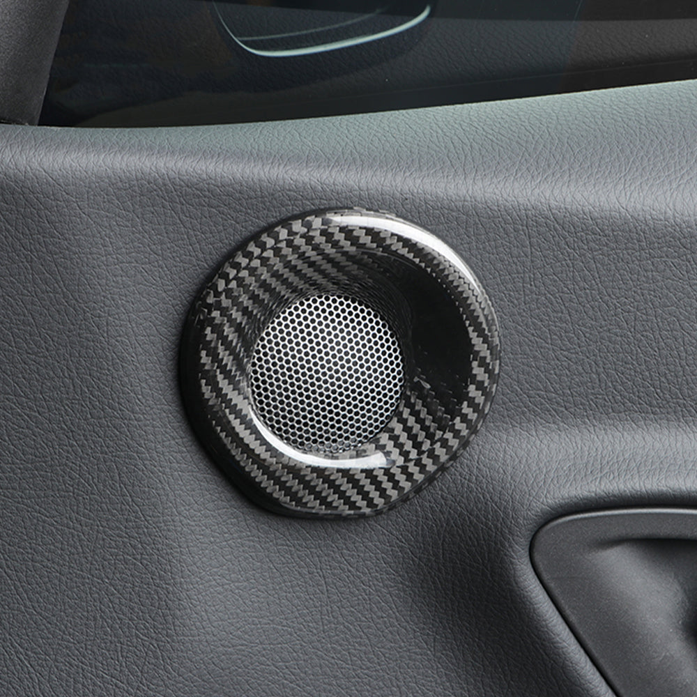 2pcs Dry Carbon Fiber Car Door Audio Speaker Cover Trim Fit For GR Supra MK5 A90