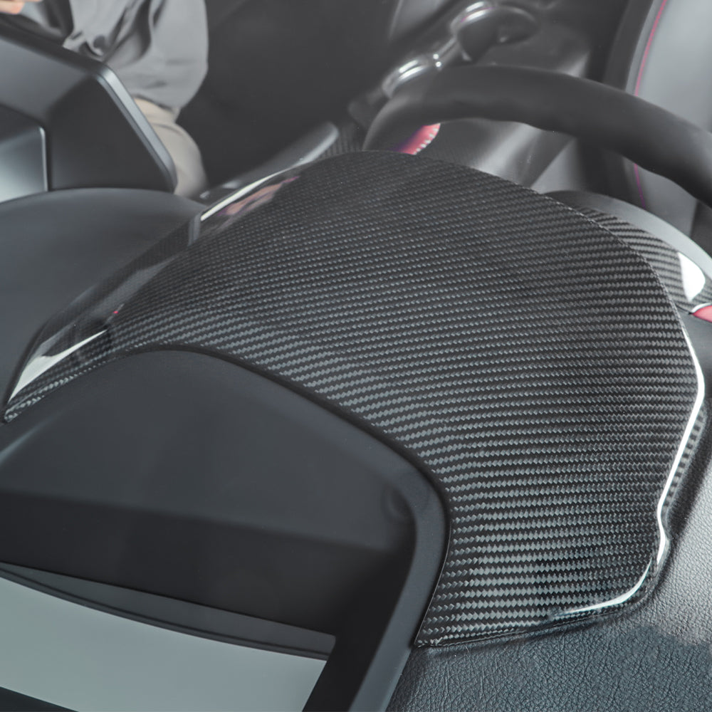 Dry Carbon Fiber Center Console Dashboard Panel Cover Trim Fit For Supra A90 MK5