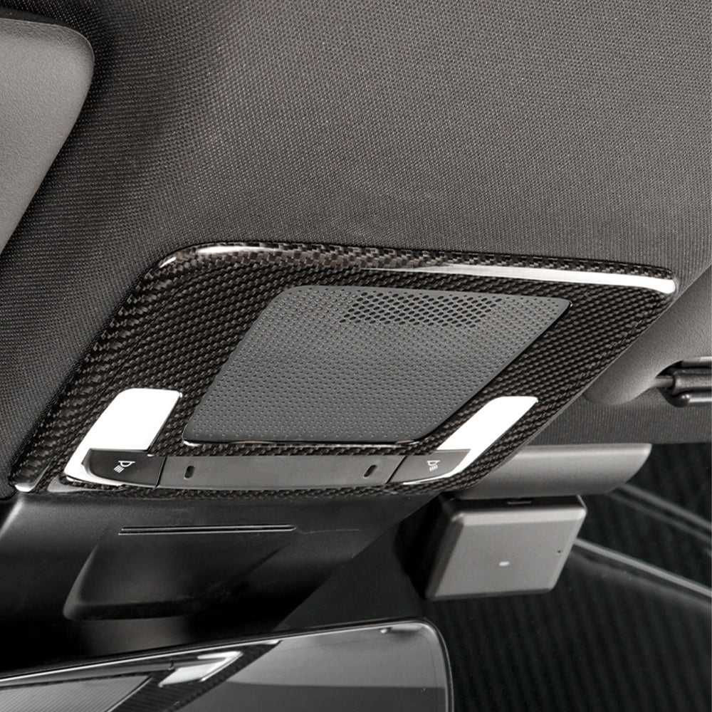 1pcs Real Carbon Fiber Reading Light Lamp Panel Cover For Honda Civic FL5 2023+
