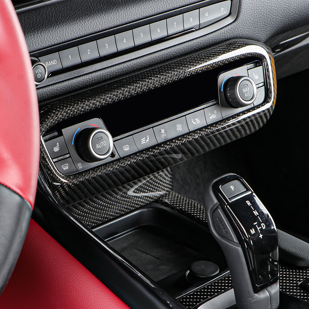 Dry Carbon Fiber Air Conditioner Switch Panel Cover Trim Fit Supra A90 MK5(LHD)