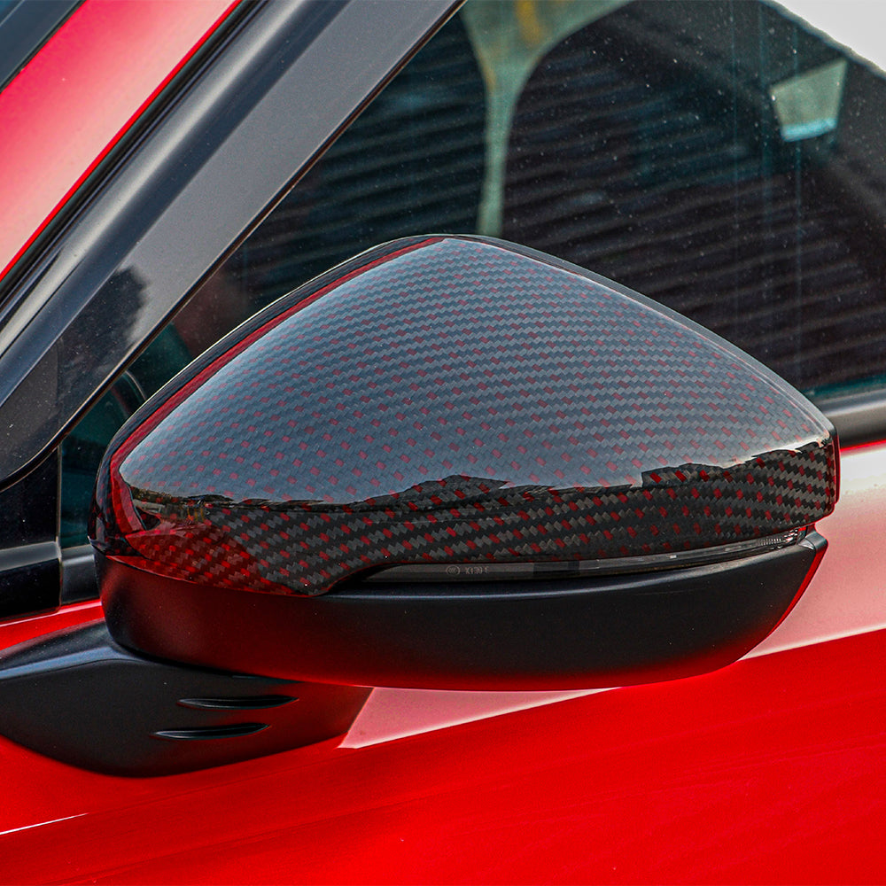 2pcs Vehicle side view mirror covers Carbon Fiber Rear View Mirror Cover Trim for Honda 11th Civic FL5 Type R