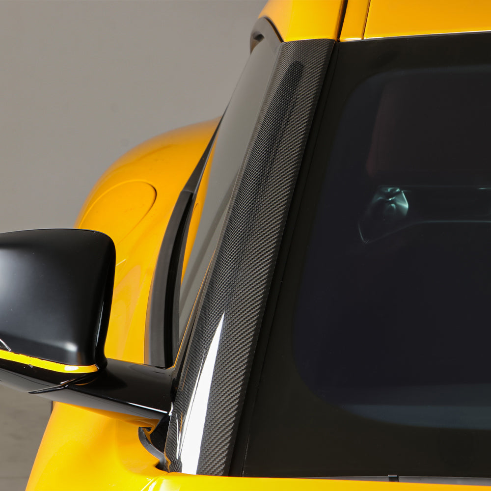 2pcs Dry Carbon Fiber Door A Pillars Cover For Toyota Supra MK5 A90 2019-2025 CREATECARBON CREATECARBON (197)