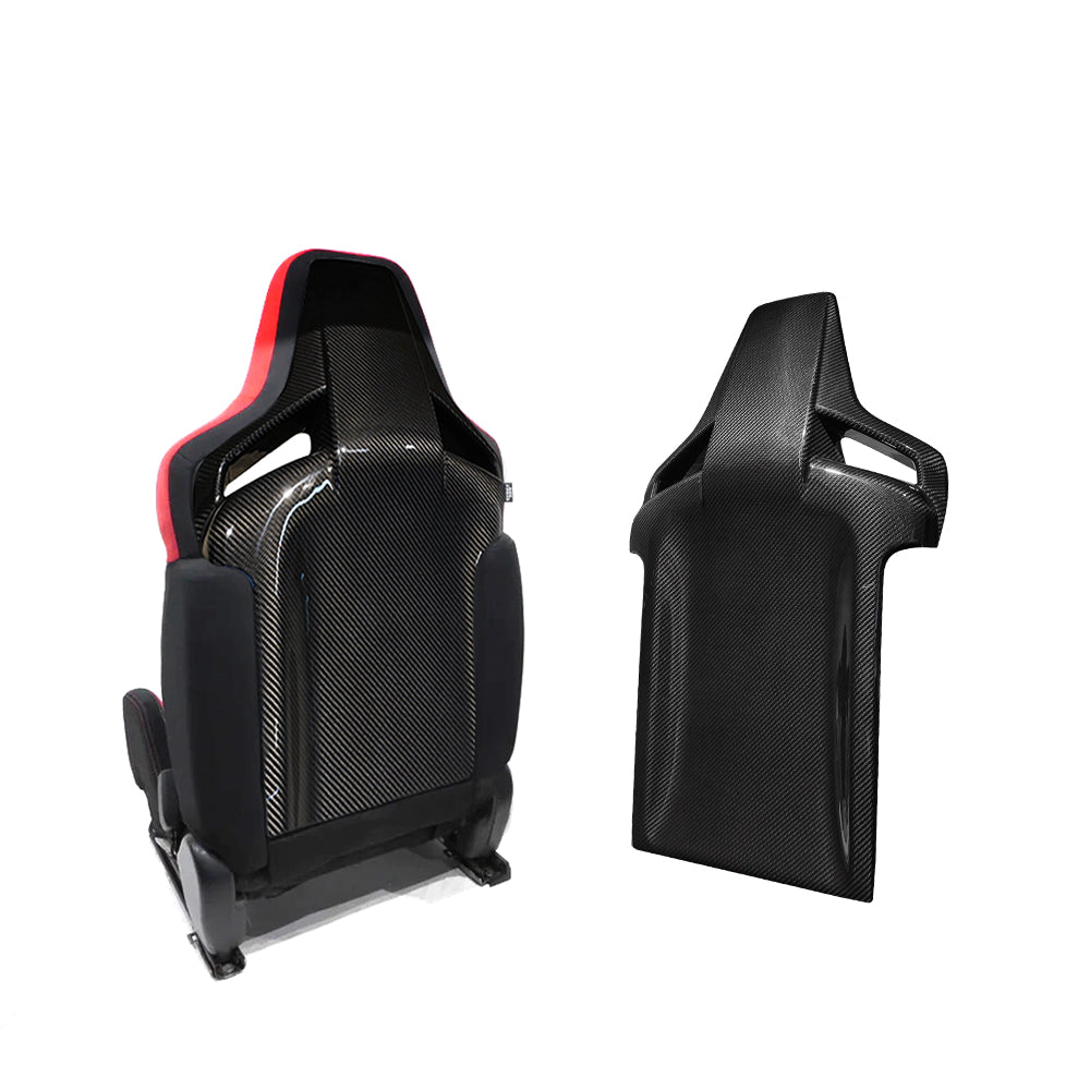 2pcs Carbon Fiber Car Seat Backrest Cover Trim Fit for Honda Civic Type R FK8