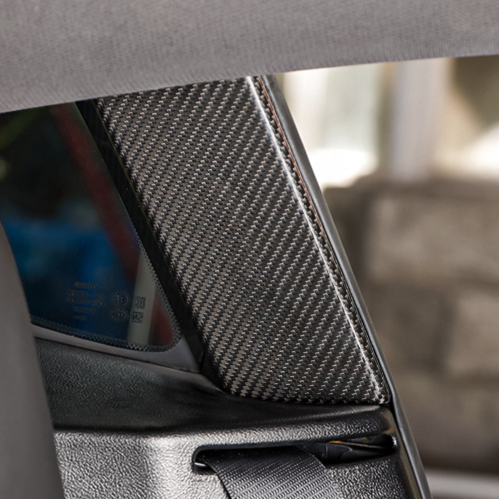2pcs Dry Carbon Fiber Inner B Pillar Cover For Supra A90 MK5 2019-2024