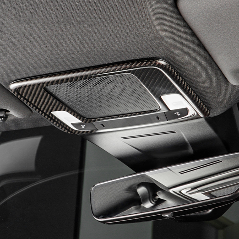 1pcs Real Carbon Fiber Reading Light Lamp Panel Cover For Honda Civic FL5 2023+
