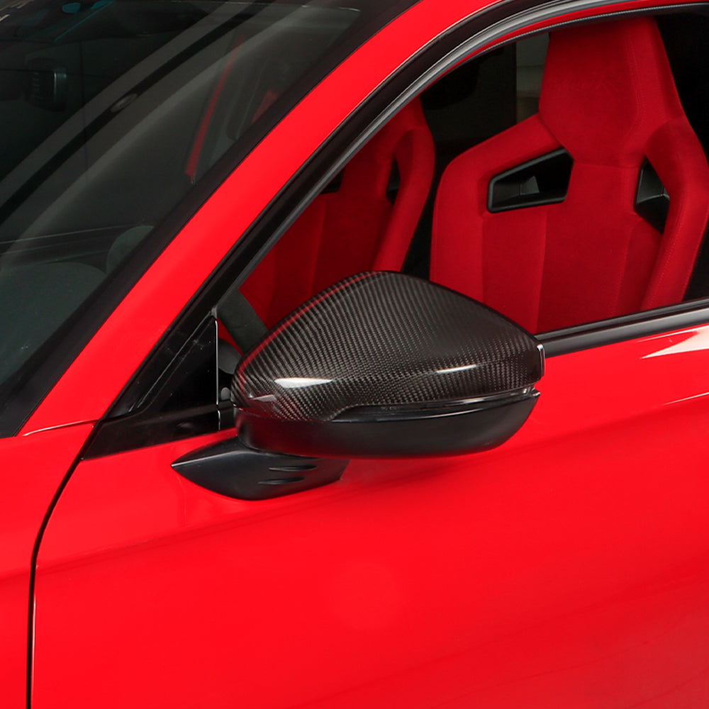 2pcs Vehicle side view mirror covers Carbon Fiber Rear View Mirror Cover Trim for Honda 11th Civic FL5 Type R