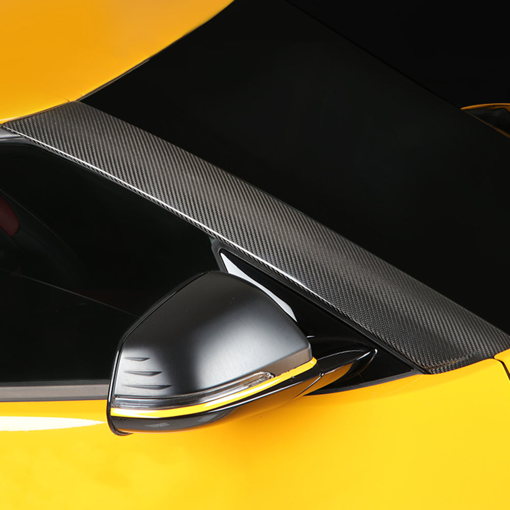 2pcs Dry Carbon Fiber Door A Pillars Cover For Toyota Supra MK5 A90 2019-2025 CREATECARBON CREATECARBON (197)