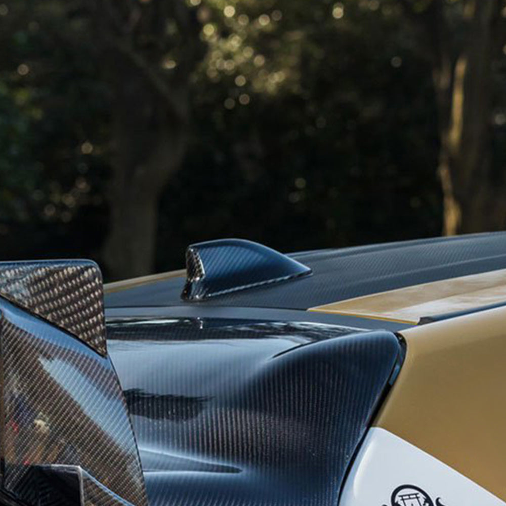 1pcs Gloss Carbon Fiber Shark Fin Antenna Cover For Toyota GR Corolla/GR Yaris