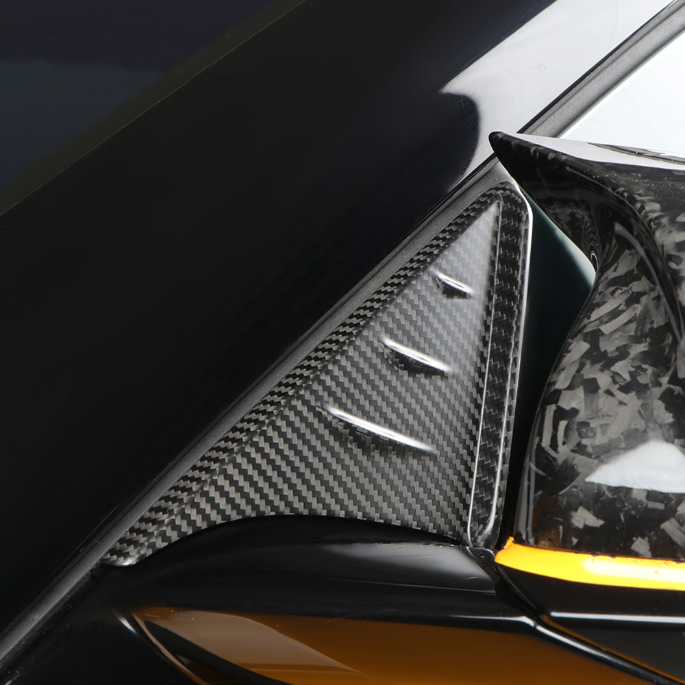 2pcs Real Carbon Fiber Wind Deflectors Fit For Toyota Supra GR A90 MK5 2019-2024