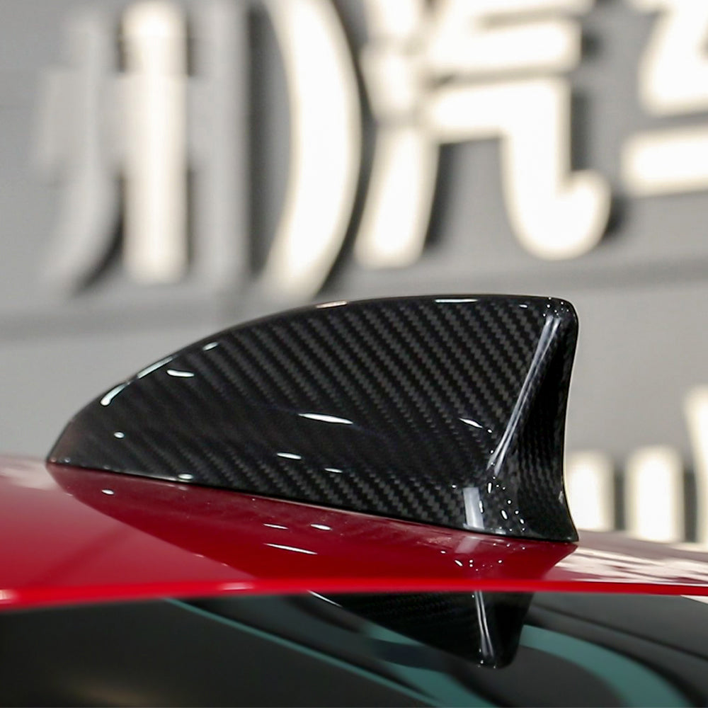 1pcs Real Carbon Fiber Shark Fin Antenna Cover For Honda 11th Civic Type R FL5