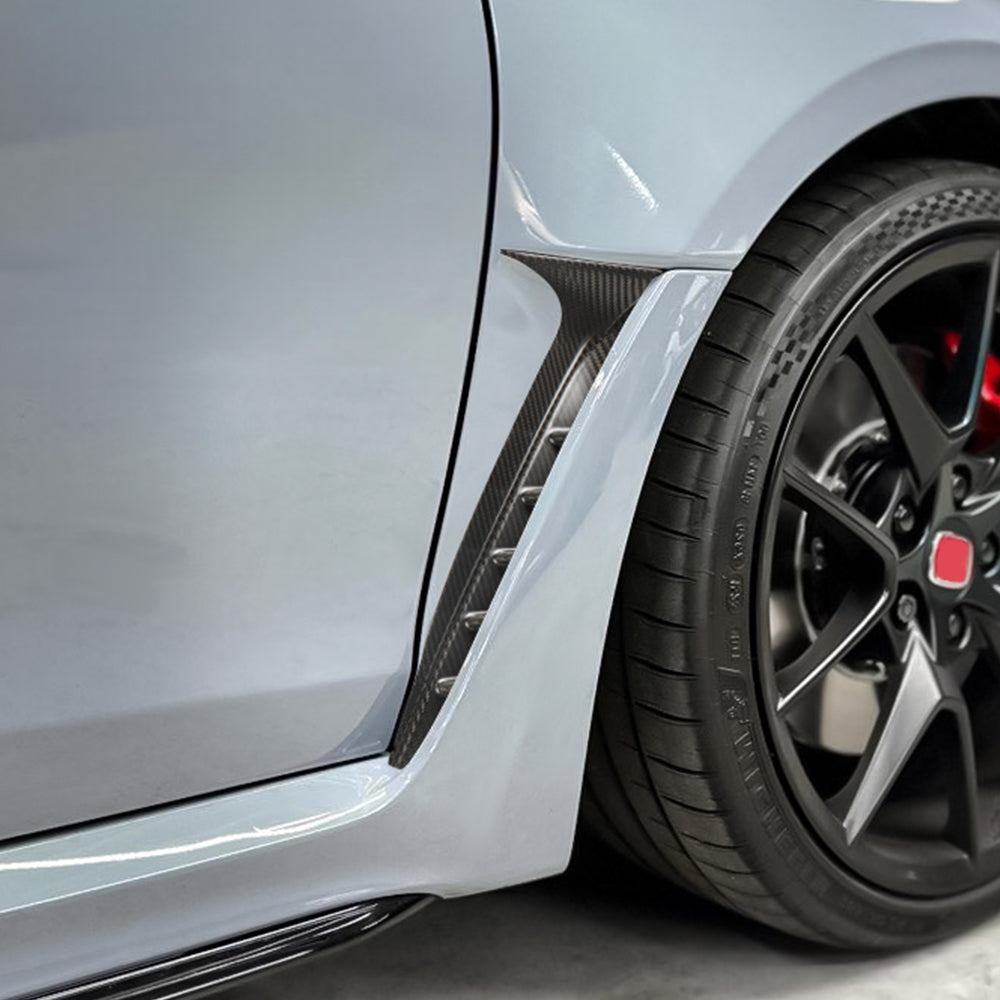 2pcs Matte Carbon Fiber Side Fender Cover Trim For 11th Civic Type R FL5 2023+