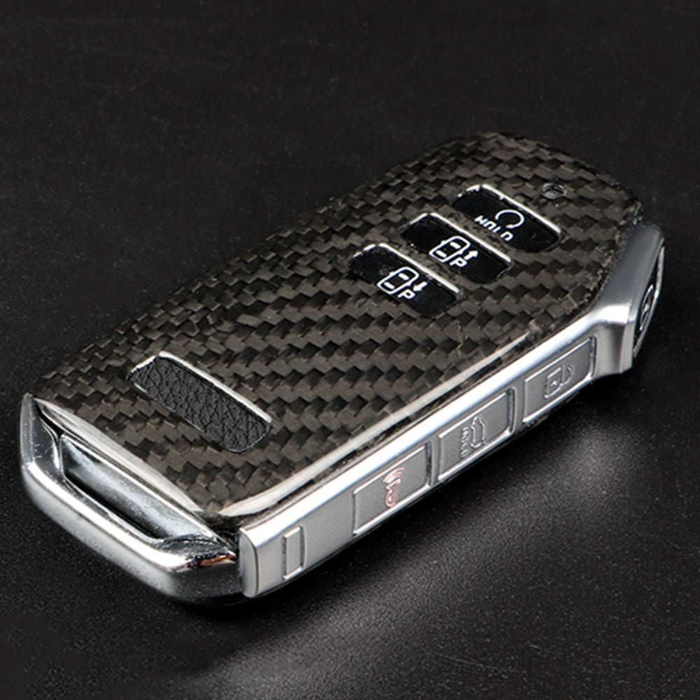 1pcs Real Carbon Fiber Key Fob Case Cover Protector Shell for Kia EV6 2021+