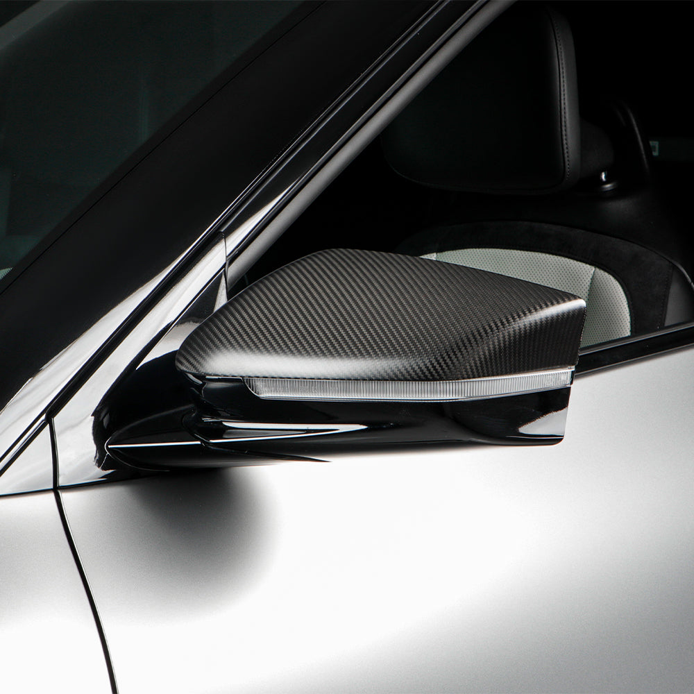 2pcs Carbon Fiber Side Rearview Mirror Cover For KIA EV6/GT/GT Line (2021-2024)
