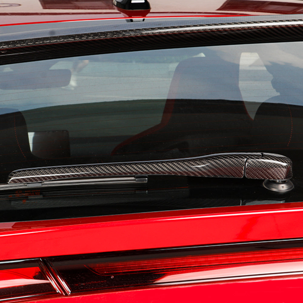 Dry Carbon Fiber Rear Windshield Wiper Cover For Honda 11th Gen Civic Type R FL5