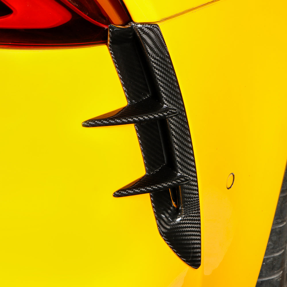 Dry Crabon Fiber Rear Bumper Diffuser Spoiler Rear Canards for Supra A90 MK5