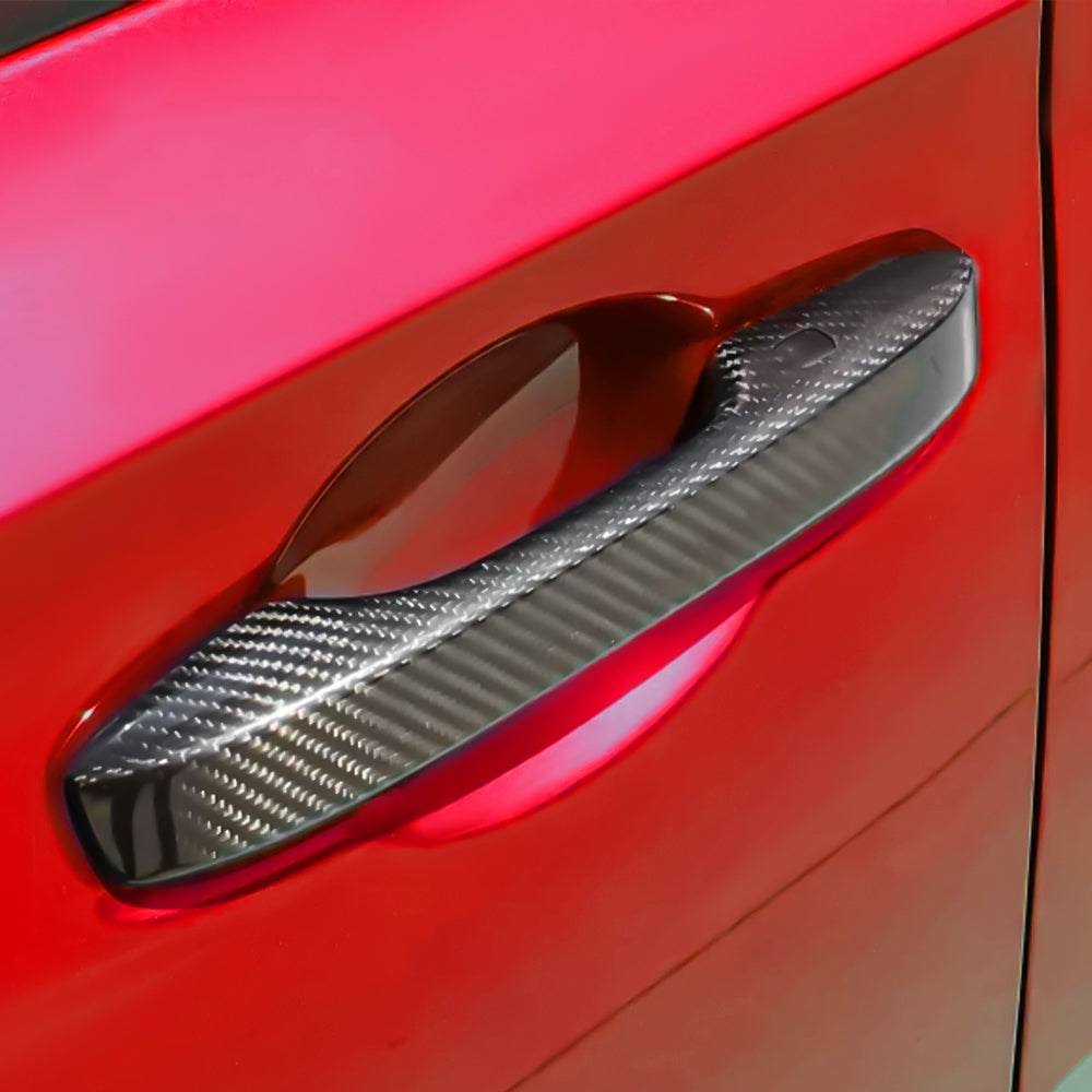 4pcs Matte Carbon Fiber Door Handle Cover Trims For 11th Civic Type R FL5 2023+