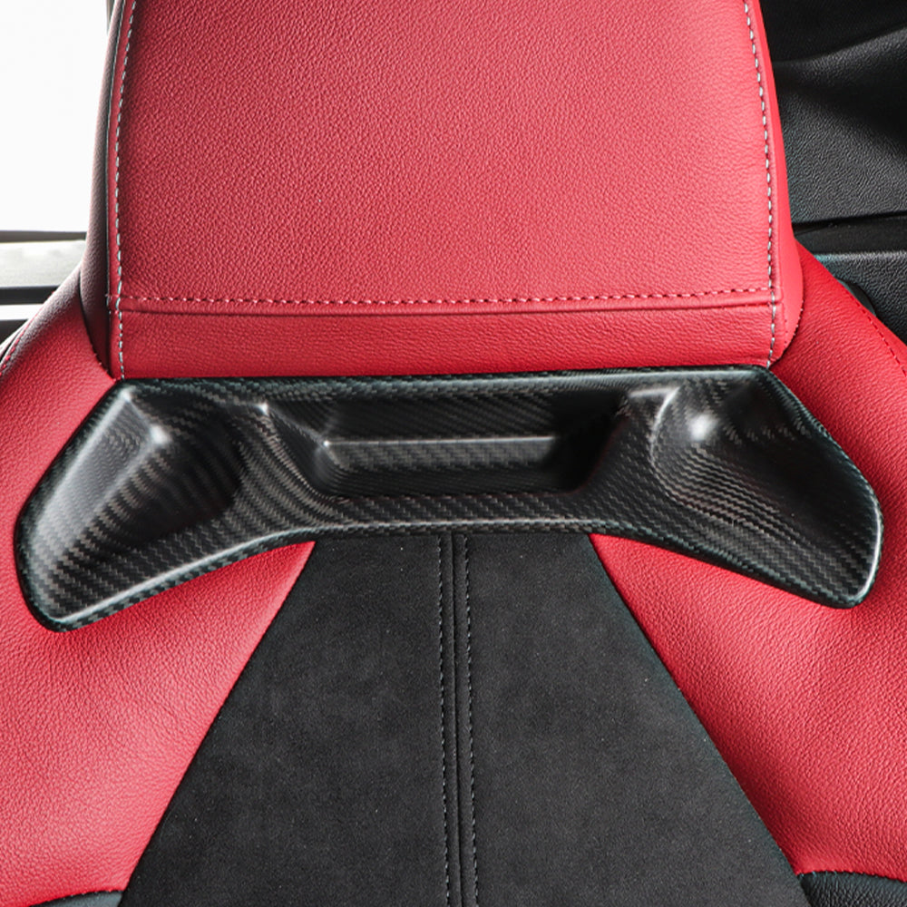 Have one to sell? Sell now 2pcs Dry Carbon Fiber Seat Headrest Trim Cover Fit For Supra A90 MK5 2019-2024