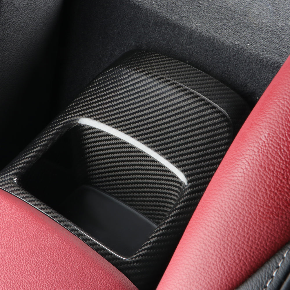 1pcs Dry Carbon Fiber Armrest Storage Box Cover Fit For GR Supra MK5 A90 2019+