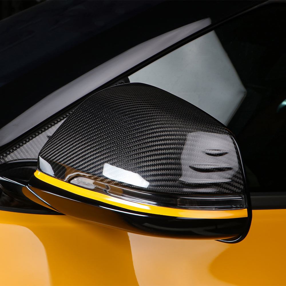 2pcs Dry Carbon Fiber Side Rearview Mirror Cover Caps For GR Supra MK5 A90 2019+