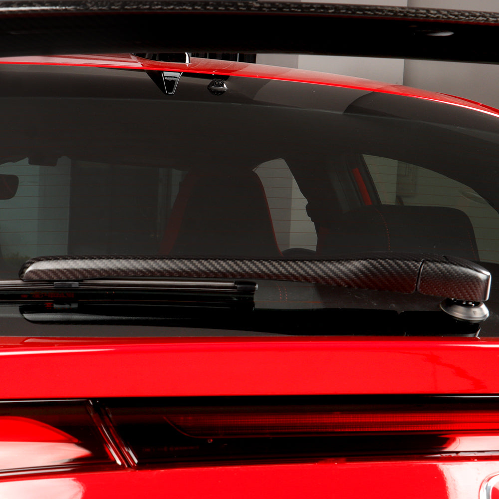 Dry Carbon Fiber Rear Windshield Wiper Cover For Honda 11th Gen Civic Type R FL5