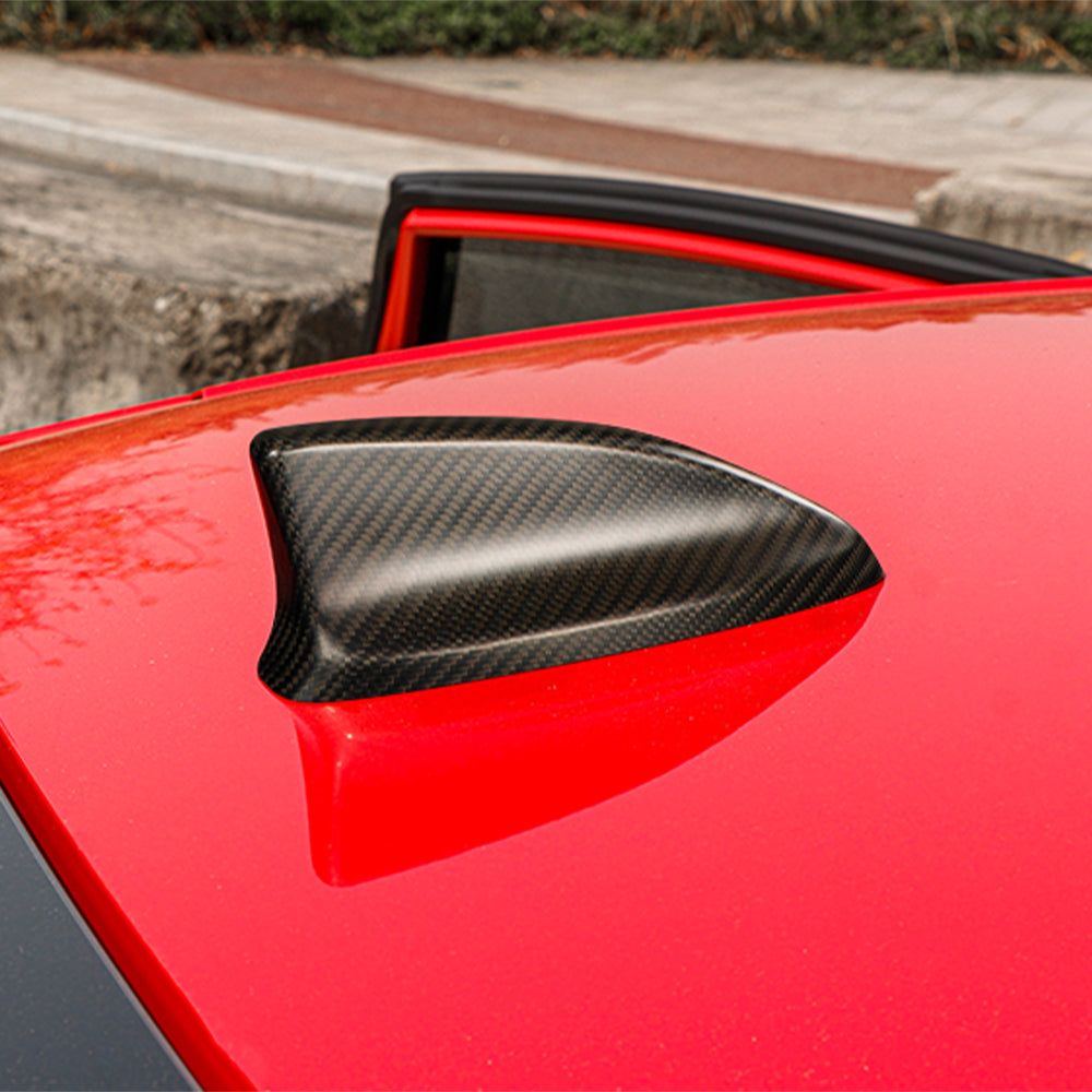 1pcs Real Carbon Fiber Shark Fin Antenna Cover For Honda 11th Civic Type R FL5