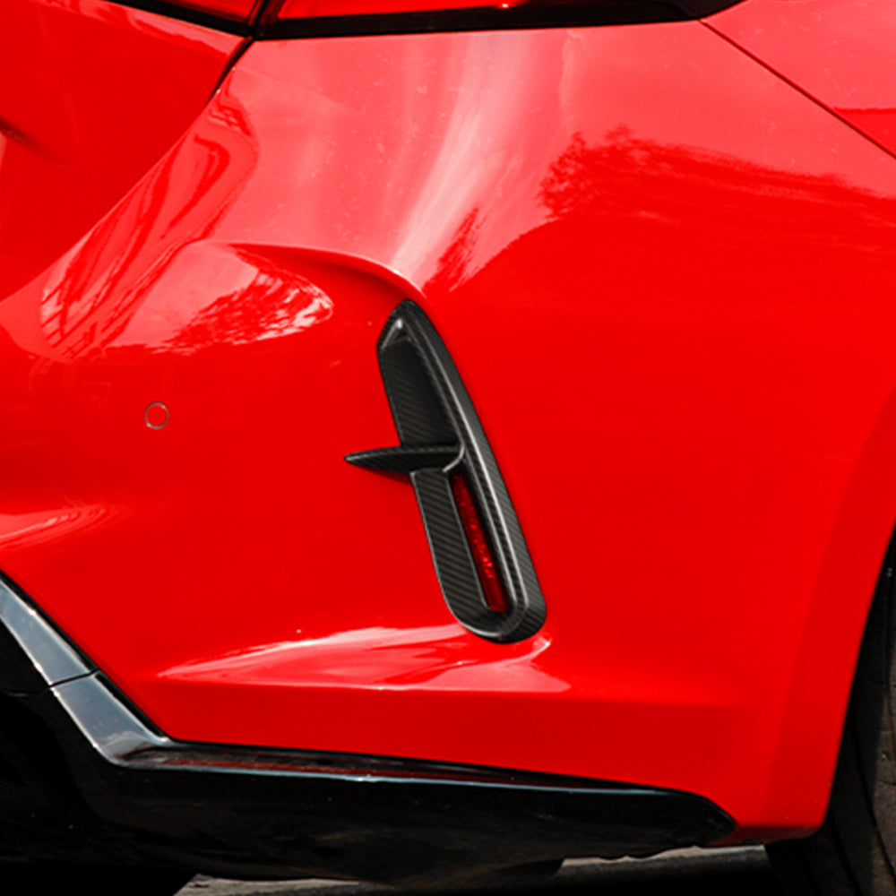 2pcs Carbon Fiber Rear Bumper Diffuser Spoiler for Honda Civic 11th Type R FL5