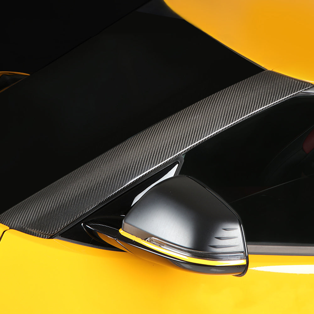 2pcs Dry Carbon Fiber Door A Pillars Cover For Toyota Supra MK5 A90 2019-2025 CREATECARBON CREATECARBON (197)