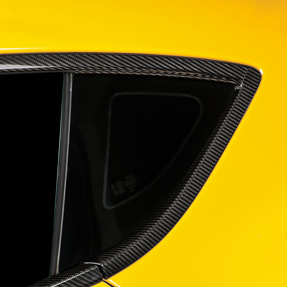 6pcs Dry Carbon Fiber Window Molding Trim For Toyota Supra MK5 A90 2019-2025