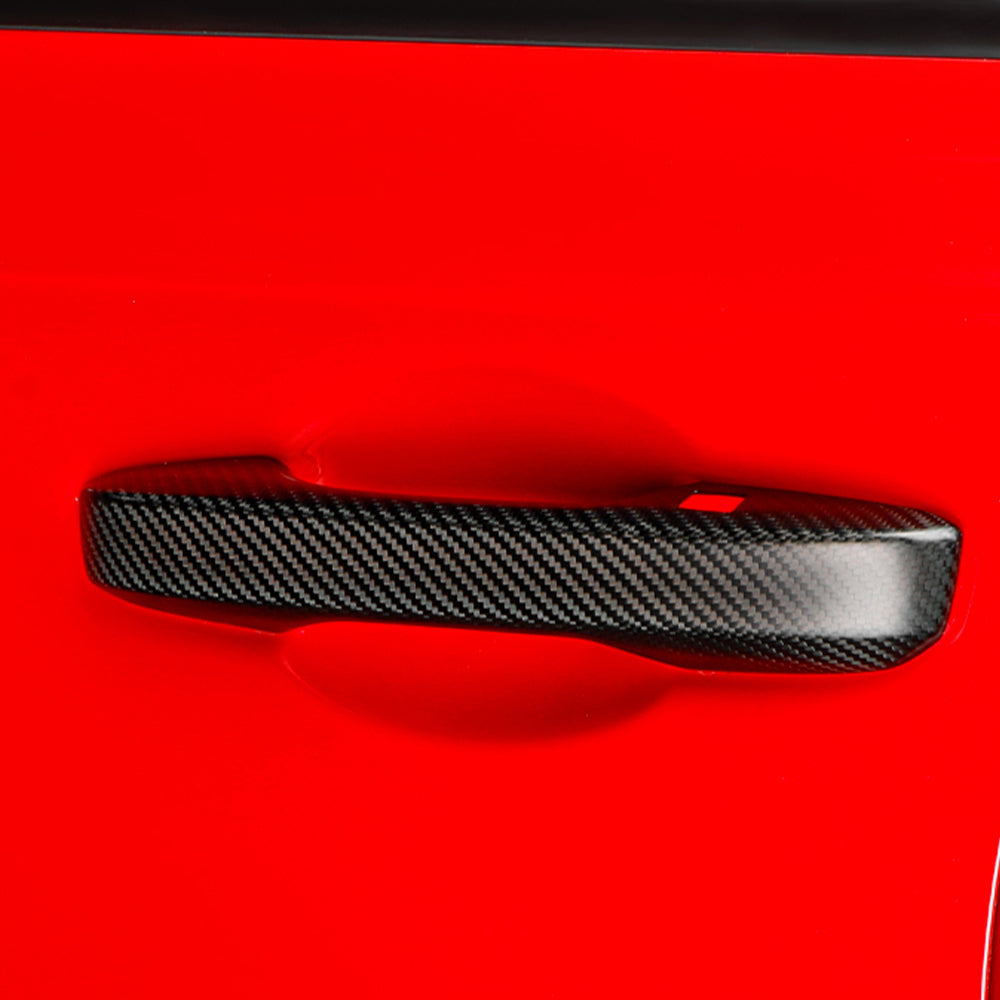 4pcs Matte Carbon Fiber Door Handle Cover Trims For 11th Civic Type R FL5 2023+