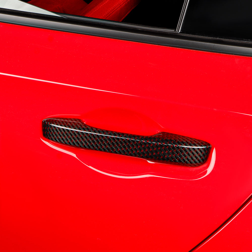 4pcs Matte Carbon Fiber Door Handle Cover Trims For 11th Civic Type R FL5 2023+