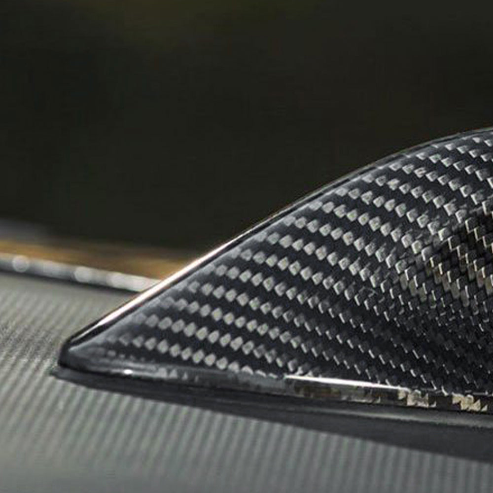 1pcs Gloss Carbon Fiber Shark Fin Antenna Cover For Toyota GR Corolla/GR Yaris