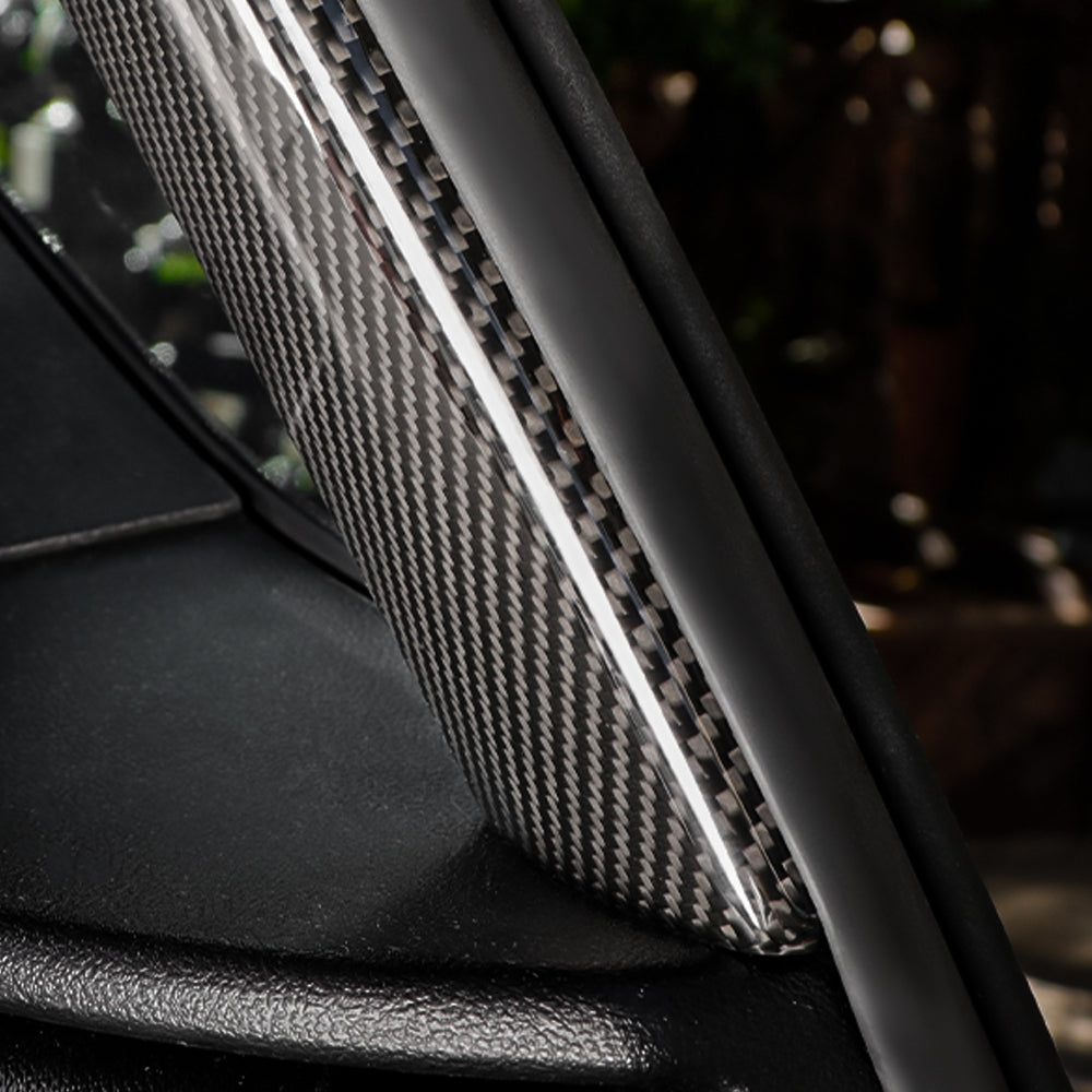 2pcs Dry Carbon Fiber Inner B Pillar Cover For Supra A90 MK5 2019-2024
