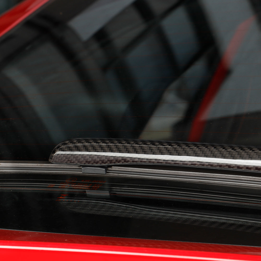 Dry Carbon Fiber Rear Windshield Wiper Cover For Honda 11th Gen Civic Type R FL5