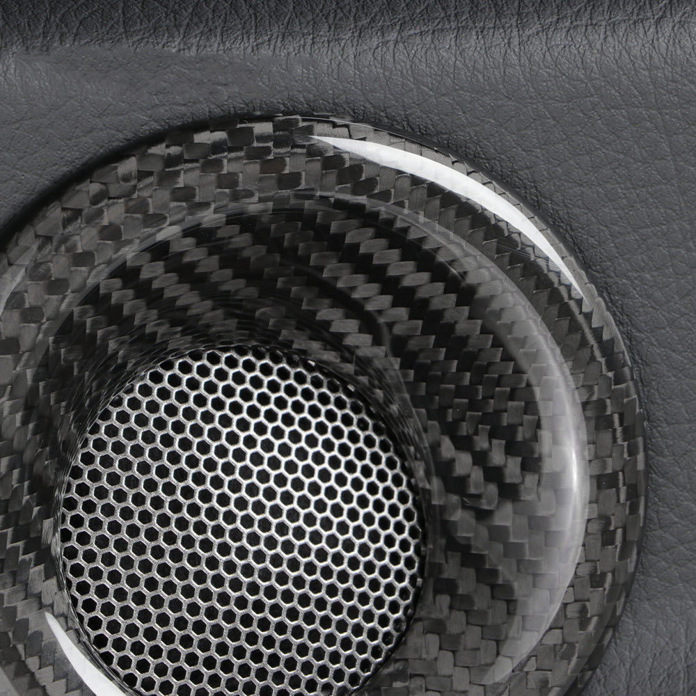 2pcs Dry Carbon Fiber Car Door Audio Speaker Cover Trim Fit For GR Supra MK5 A90
