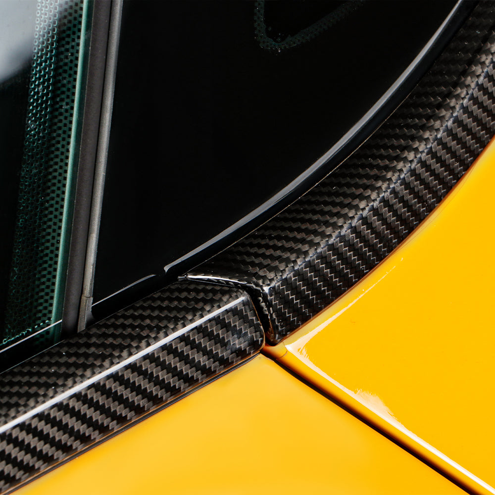 6pcs Dry Carbon Fiber Window Molding Trim For Toyota Supra MK5 A90 2019-2025