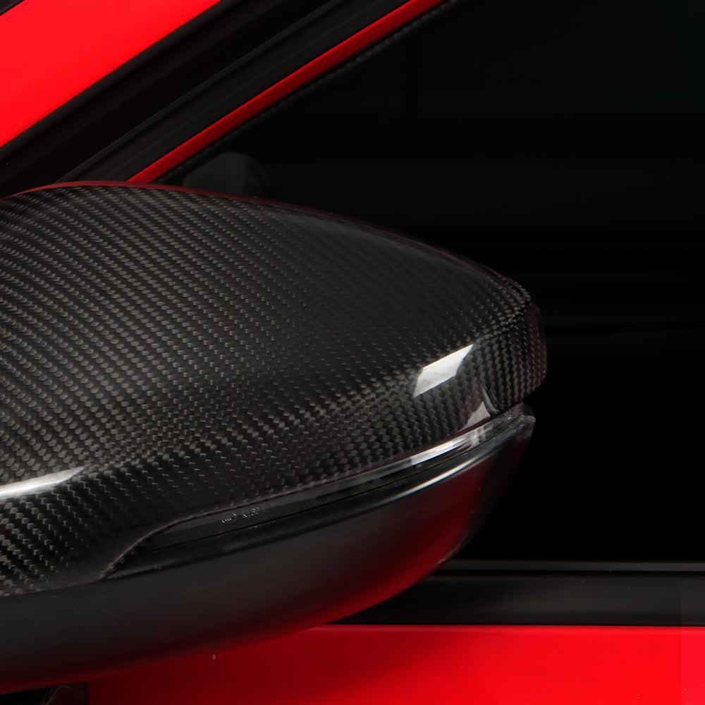 2pcs Vehicle side view mirror covers Carbon Fiber Rear View Mirror Cover Trim for Honda 11th Civic FL5 Type R
