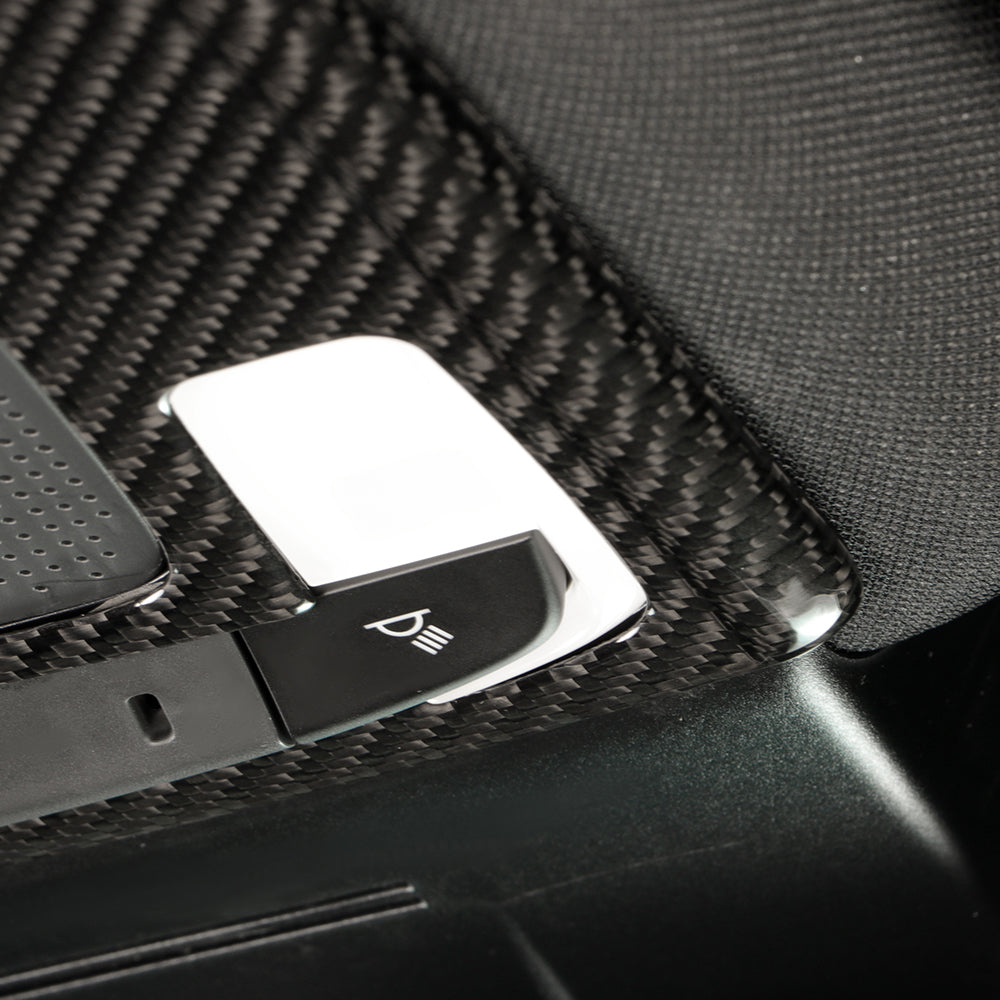1pcs Real Carbon Fiber Reading Light Lamp Panel Cover For Honda Civic FL5 2023+