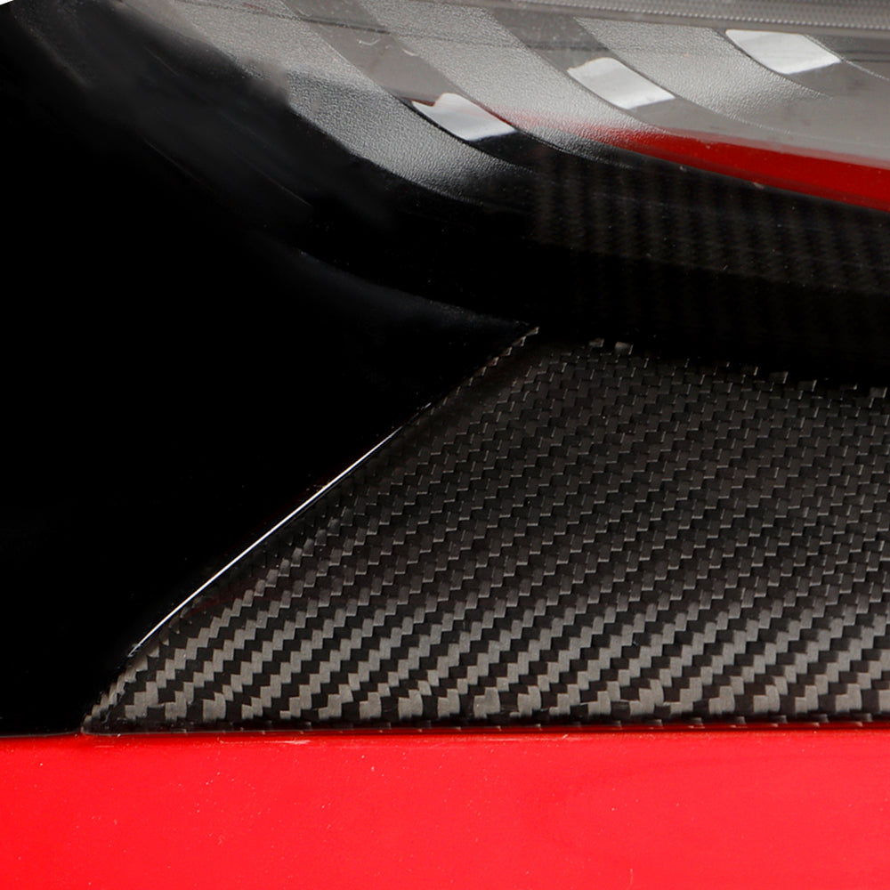 Real Carbon Fiber Front Headlight Eyebrow Cover Trim For 11th Gen Type R FL5