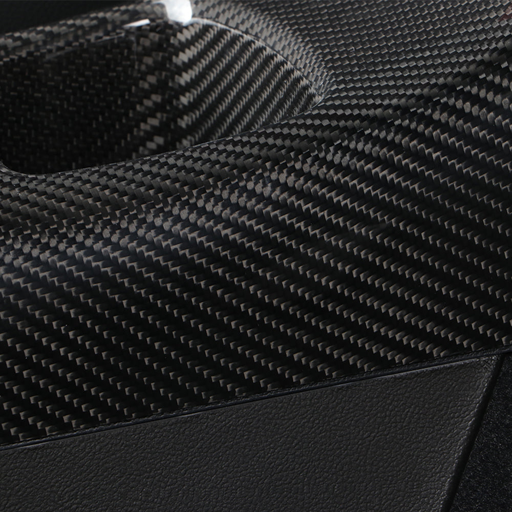 1pcs Dry Carbon Fiber Armrest Storage Box Cover Fit For GR Supra MK5 A90 2019+