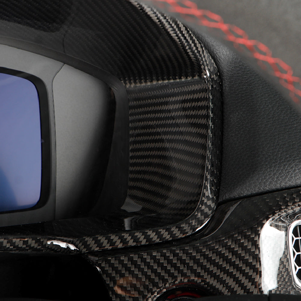 1pcs Gloss Carbon Fiber Instrument Panel Frame Cover Trim For Honda Type R FL5