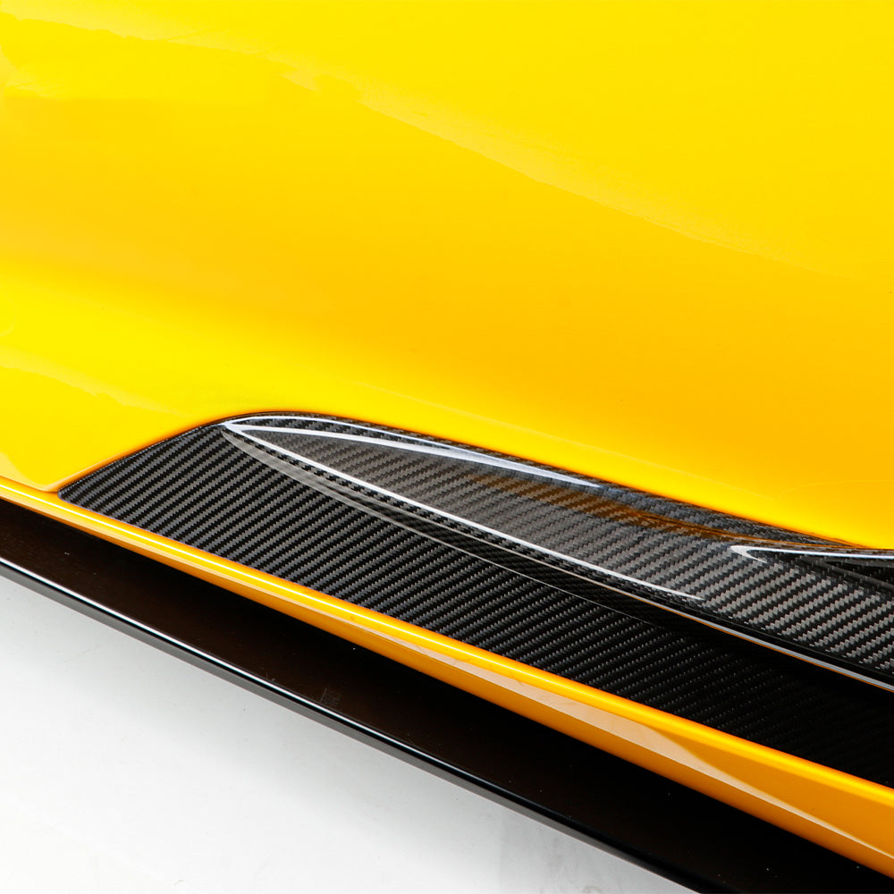 2pcs Dry Crabon Fiber Door Side Skirts Fender Trim For GR Supra A90 MK5 2019+