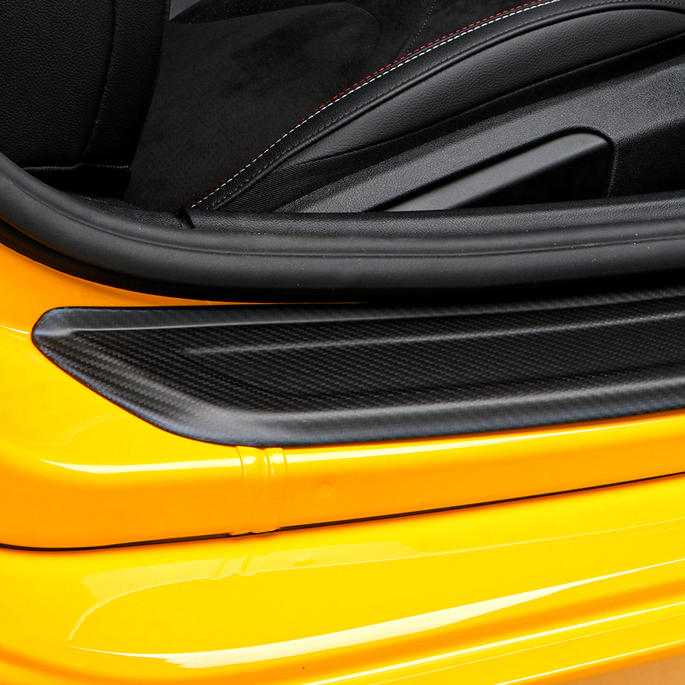 2pcs Dry Carbon Fiber Door Sill Trim Door Pedal Cover Fit Supra GR A90 MK5 2019+