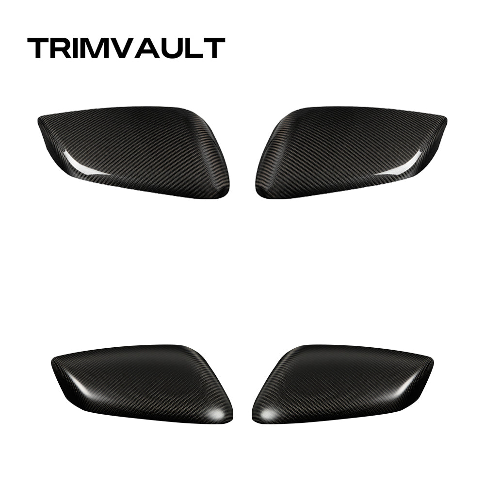 2pcs Carbon Fiber Side Rearview Mirror Cover For KIA EV6/GT/GT Line (2021-2024)