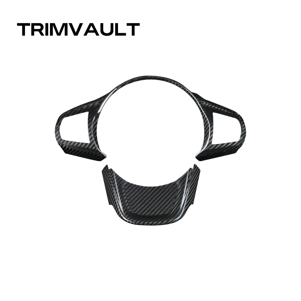 1pcs Dry Carbon Fiber Steering Wheel Panel Cover For GR Supra MK5 A90 2019+