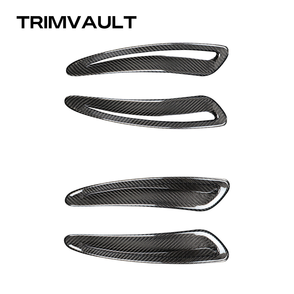 2pcs Real Carbon Fiber Hood Air Vent Trim Cover For Toyota Supra MK5 A90 2019+