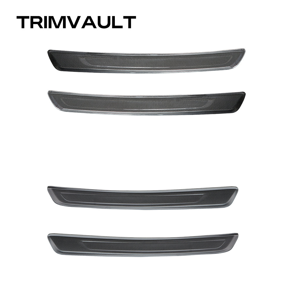 2pcs Dry Carbon Fiber Door Sill Trim Door Pedal Cover Fit Supra GR A90 MK5 2019+