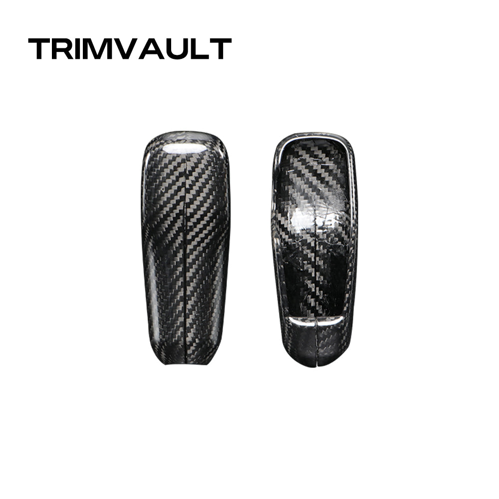 1pcs Real Carbon Fiber Gear Shift Knob Cover Trim Fit For GR Supra MK5 A90 2019+