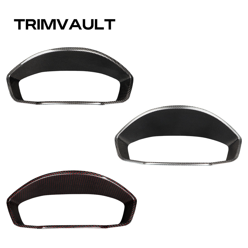 1pcs Gloss Carbon Fiber Instrument Panel Frame Cover Trim For Honda Type R FL5
