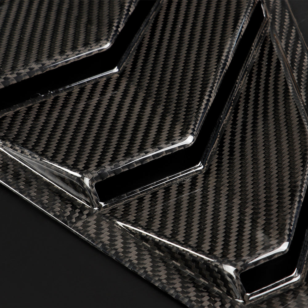 2pcs Gloss Carbon Fiber Rear Side Window Louvers For 11th Civic Type R FL5 2023+