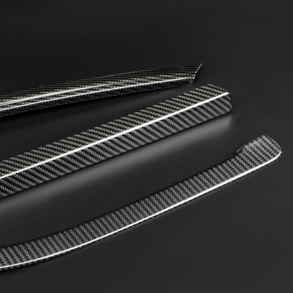 6pcs Dry Carbon Fiber Window Molding Trim For Toyota Supra MK5 A90 2019-2025